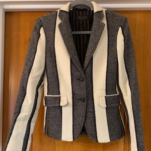 Rag & Bone black & white striped wool blazer 2